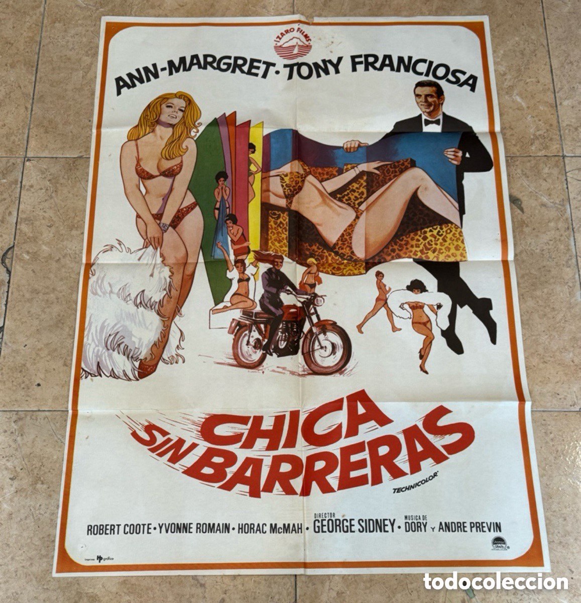 Cinema: Cartel Cine Original Chica sin Barreras Ann-Margret Tony Franciosa Comedia Vintage