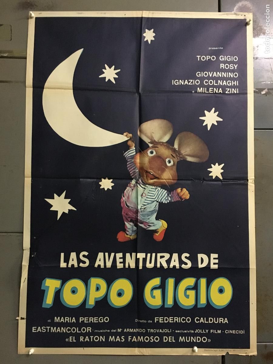 Cin&eacute;ma: ODC C064 LAS AVENTURAS DE TOPO GIGIO ANIMACION POSTER ORIGINAL 70X100 ESTRENO