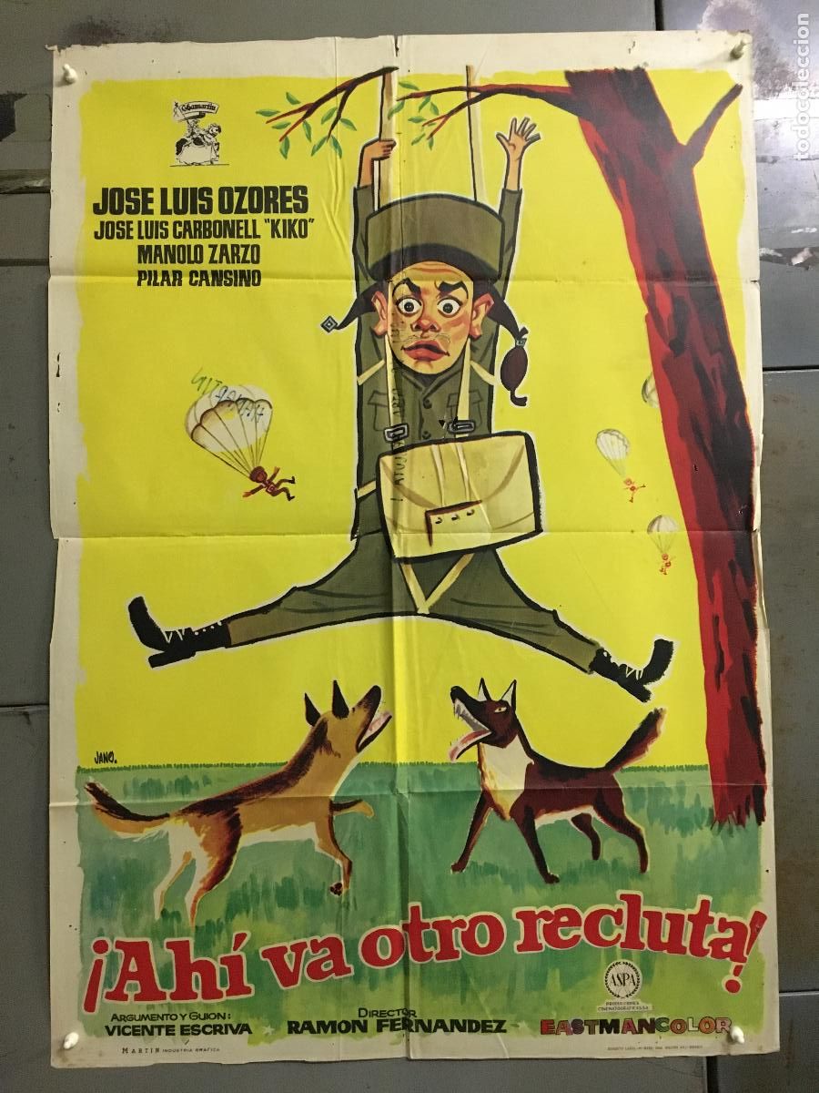 Cinema: ODC C068 AHI VA OTRO RECLUTA JOSE LUIS OZORES POSTER ORIGINAL 70X100 ESTRENO