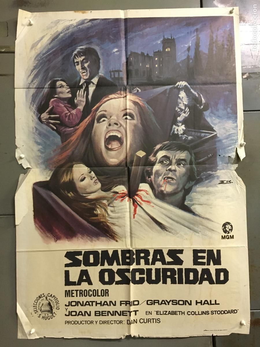 Cinema: ODC C075 SOMBRAS EN LA OSCURIDAD HOUSE OF DARK SHADOWS DAN CURTIS ESC POSTER ORIG ESTRENO 70X100