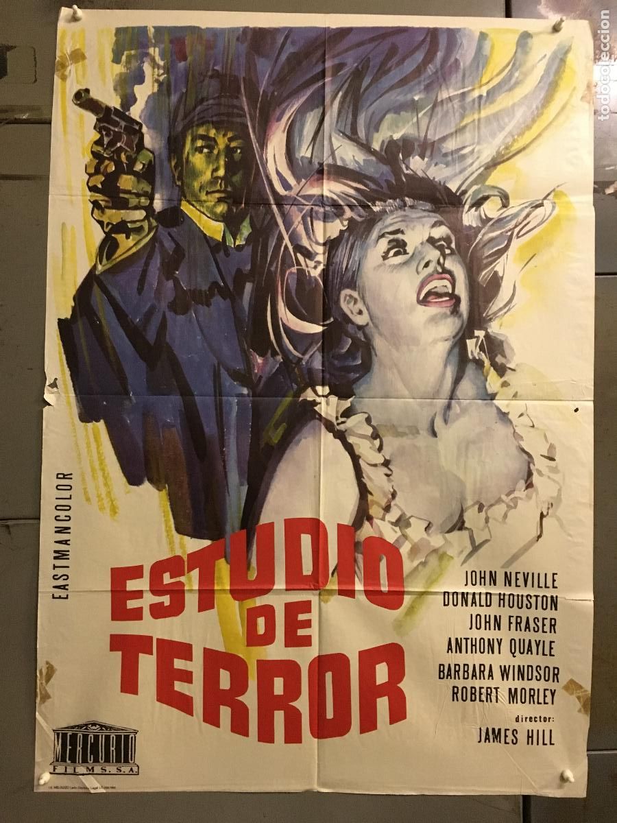 Cinema: ODC C079 ESTUDIO DE TERROR A STUDY IN TERROR SHERLOCK HOLMES POSTER ORIGINAL ESTRENO 70X100