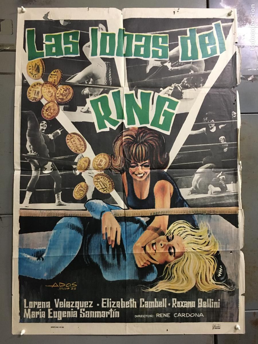 Cinema: ODC C081 LAS LOBAS DEL RING MEXICAN WRESTLING ADOS POSTER ORIGINAL 70X100 ESTRENO