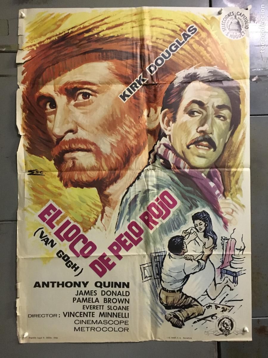 Cin&eacute;ma: ODC C084 EL LOCO DEL PELO ROJO KIRK DOUGLAS VINCENTE MINNELLI POSTER ORIGINAL 70X100 ESTRENO