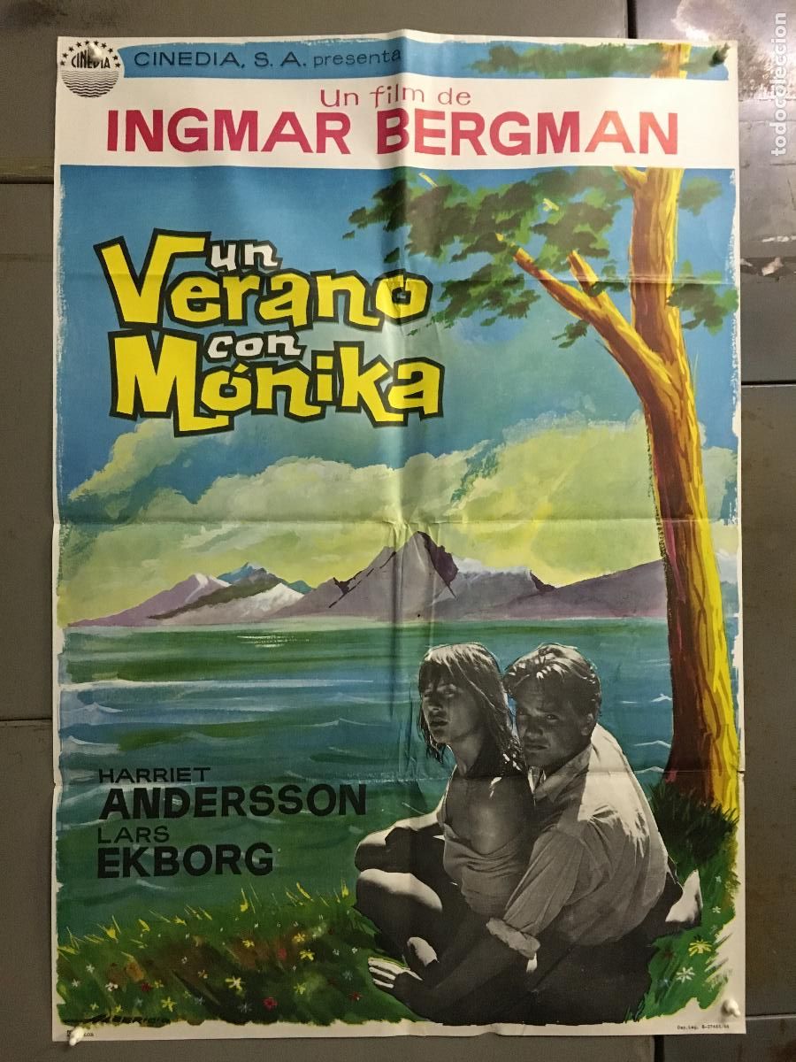 Cinema: ODC C085 UN VERANO CON MONIKA INGMAR BERGMAN POSTER ORIGINAL 70X100 ESTRENO