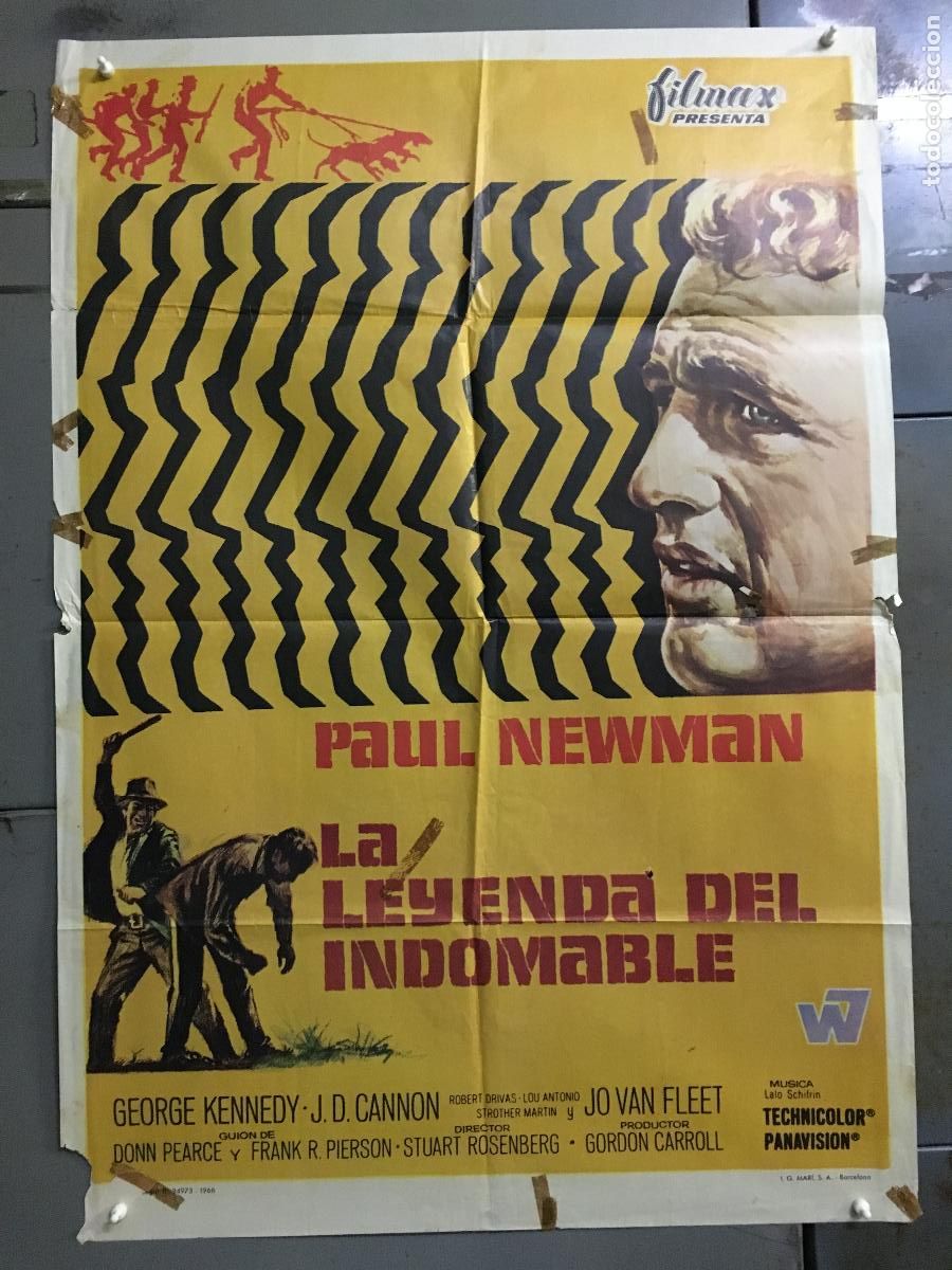 Cinema: ODC C087 LA LEYENDA DEL INDOMABLE PAUL NEWMAN POSTER ORIGINAL 70X100 ESTRENO