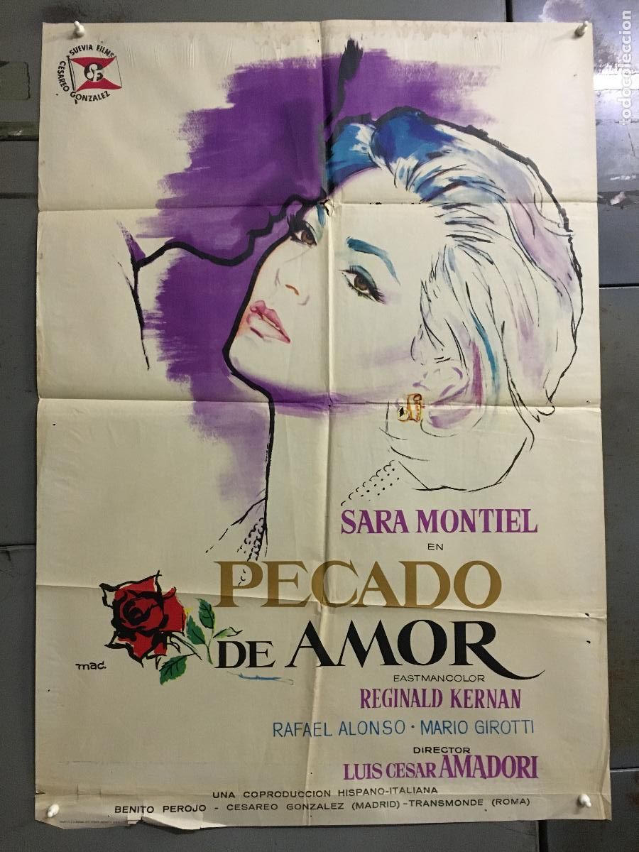 Cinema: ODC C092 PECADO DE AMOR SARA MONTIEL MAC POSTER ORIGINAL 70X100 ESTRENO