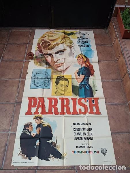Kino: SMP 2428 PARRISH TROY DONAHUE CLAUDETTE COLBERT POSTER ORIGINAL 3 hojas 100X205 ESTRENO