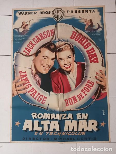 Cinema: SMP 2435 ROMANZA EN ALTA MAR DORIS DAY POSTER ORIGINAL 70X100 ESTRENO LITOGRAFIA