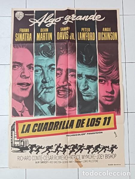 Cinema: SMP 2438 LA CUADRILLA DE LOS ONCE FRANK SINATRA DEAN MARTIN RAT PACK POSTER ORIGINAL 70X100 ESTRENO