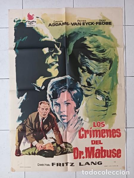 Cinema: SMP 2441 LOS CRIMENES DEL DR. MABUSE FRITZ LANG POSTER ORIGINAL ESTRENO 70X100 ESTRENO