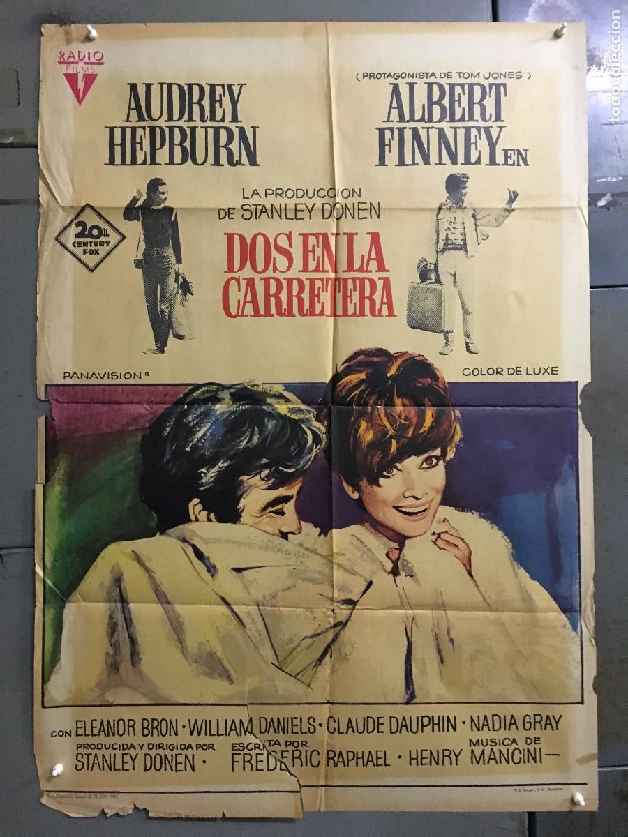 Cinema: ODC C102 DOS EN LA CARRETERA AUDREY HEPBURN POSTER ORIGINAL 70X100 ESTRENO