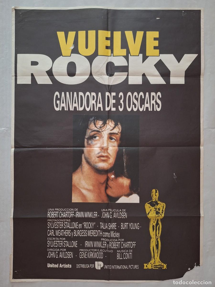 Cinema: ANTIGUO CARTEL CINE VUELVE ROCKY GANADORA DE 3 OSCARS BOXEO A&Ntilde;O 1986 RV C-1522