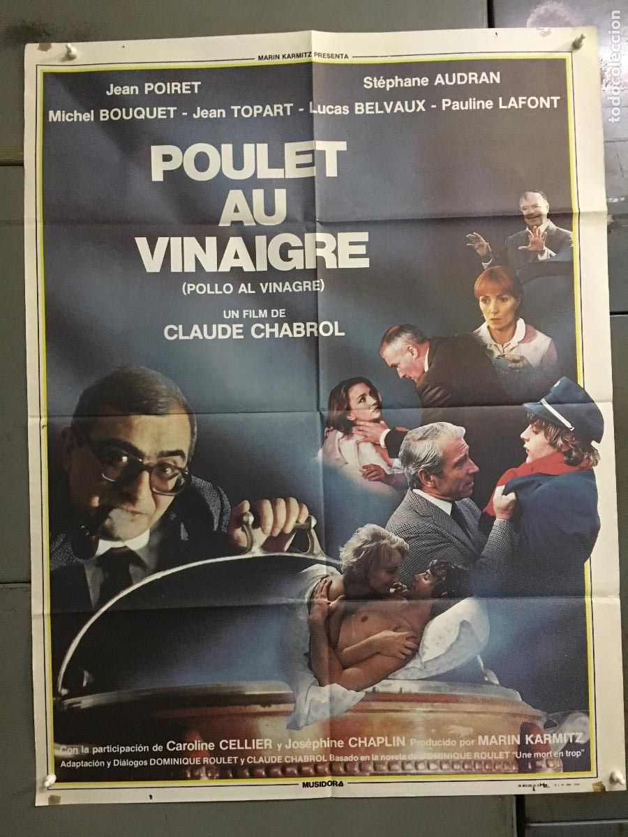 Cinema: ODC C109 POLLO AL VINAGRE CLAUDE CHABROL POSTER ORIGINAL 70X100 ESTRENO