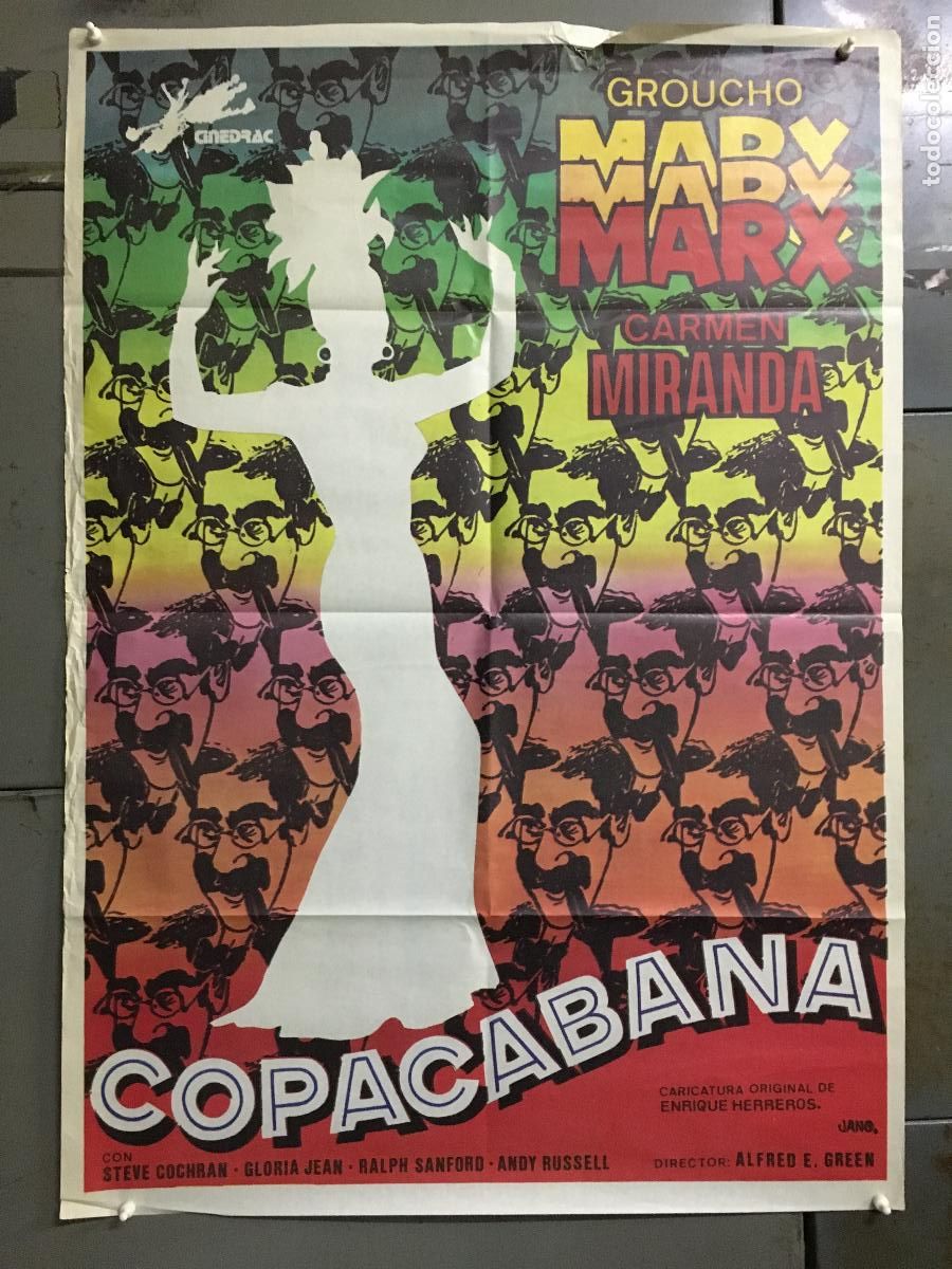 Kino: ODC C112 COPACABANA GROUCHO MARX CARMEN MIRANDA POSTER ORIGINAL 70X100 ESPA&Ntilde;OL