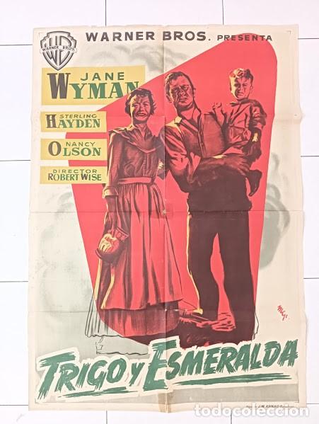 Cinema: SMP 2442 TRIGO Y ESMERALDA STERLING HAYDEN JANE WYMAN MCP POSTER ORIGINAL 70X100 ESTRENO LITOGRAFIA