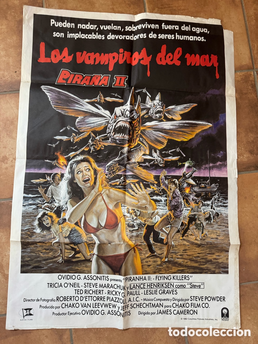 Cine: LOS VAMPIROS DEL MAR PIRA&Ntilde;A 2 JAMES CAMERON POSTER ORIGINAL