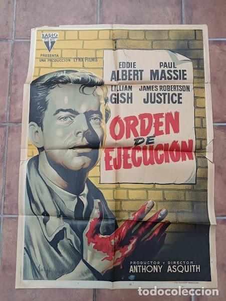 Kino: SMP 2449 ORDEN DE EJECUCION EDDIE ALBERT PAUL MESSIE SOLIGO POSTER ORIG ESTRENO 70X100 LITOGRAFIA