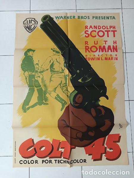 Kino: SMP 2452 COLT 45 RANDOLPH SCOTT RUTH ROMAN MCP POSTER ORIGINAL 70X100 ESTRENO LITOGRAFIA