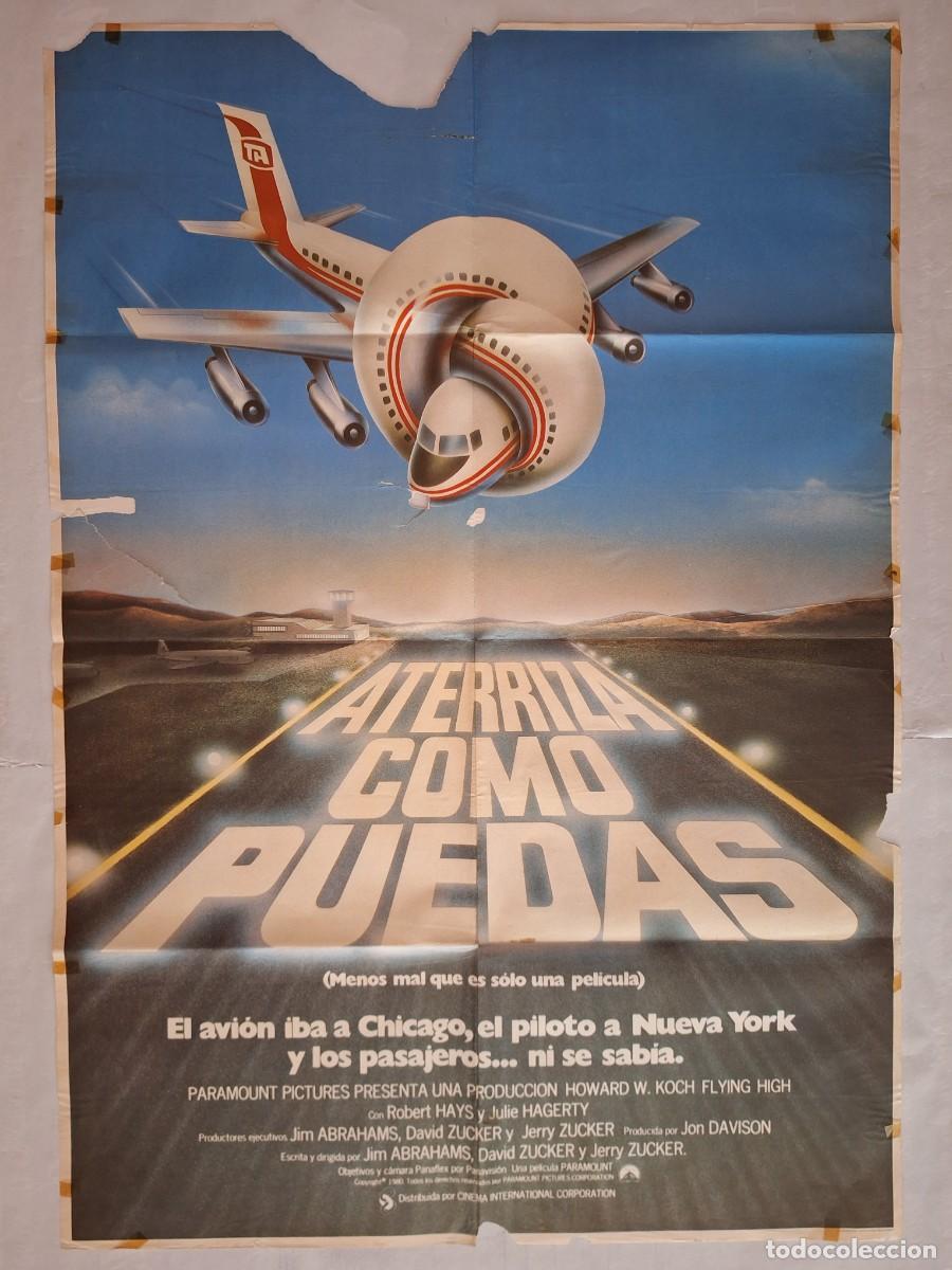 Cine: ANTIGUO CARTEL CINE ATERRIZA COMO PUEDAS RV C-1527