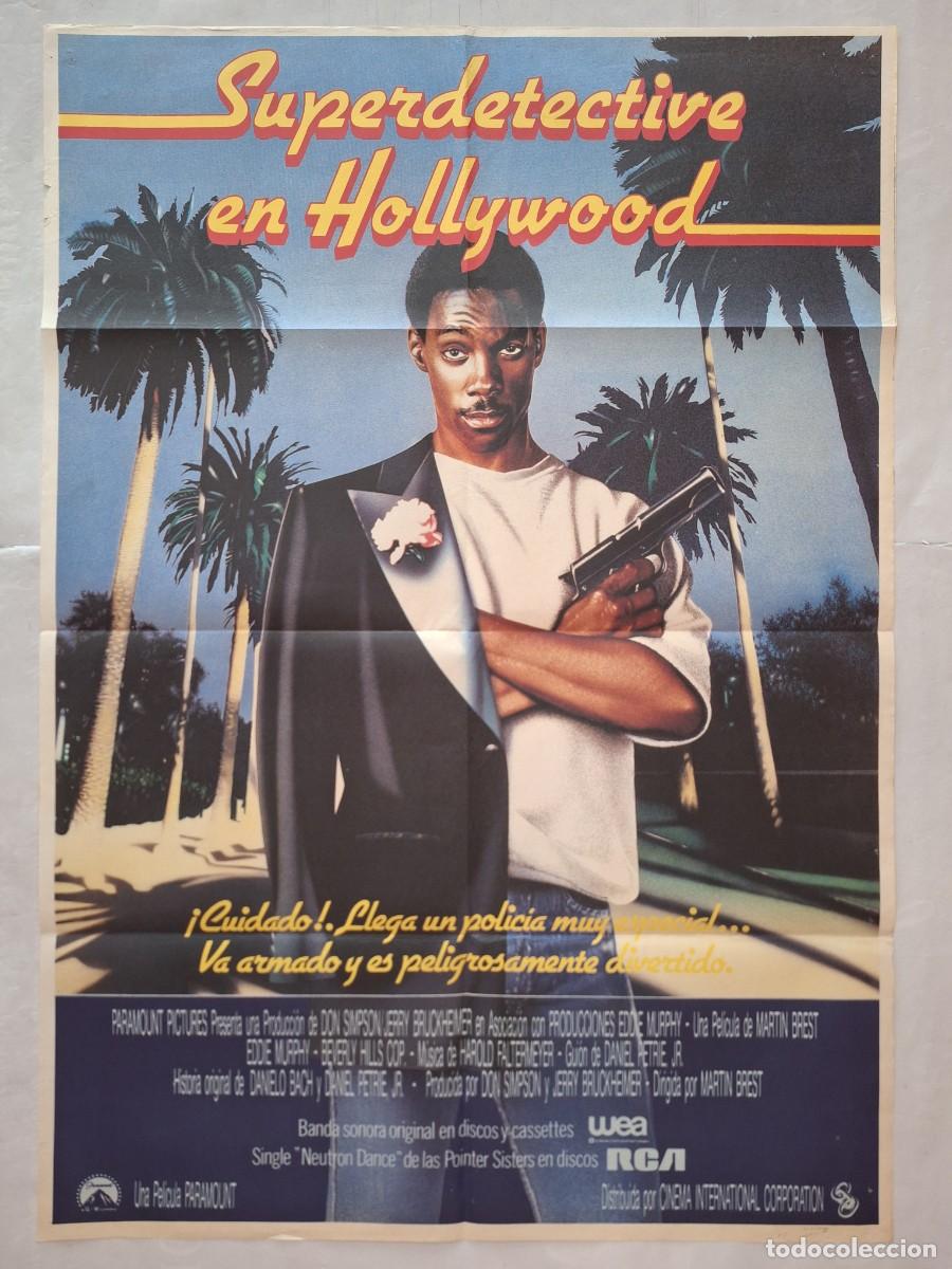 Cine: ANTIGUO CARTEL CINE SUPERDETECTIVE EN HOLLYWOOD A&Ntilde;O 1985 RV C-1528