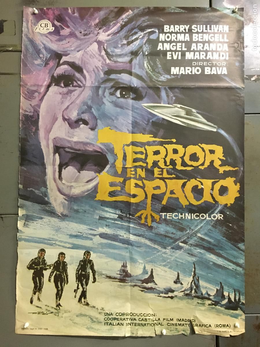 Cine: ODC C138 TERROR EN EL ESPACIO MARIO BAVA MATAIX POSTER ORIGINAL ESTRENO 70X100