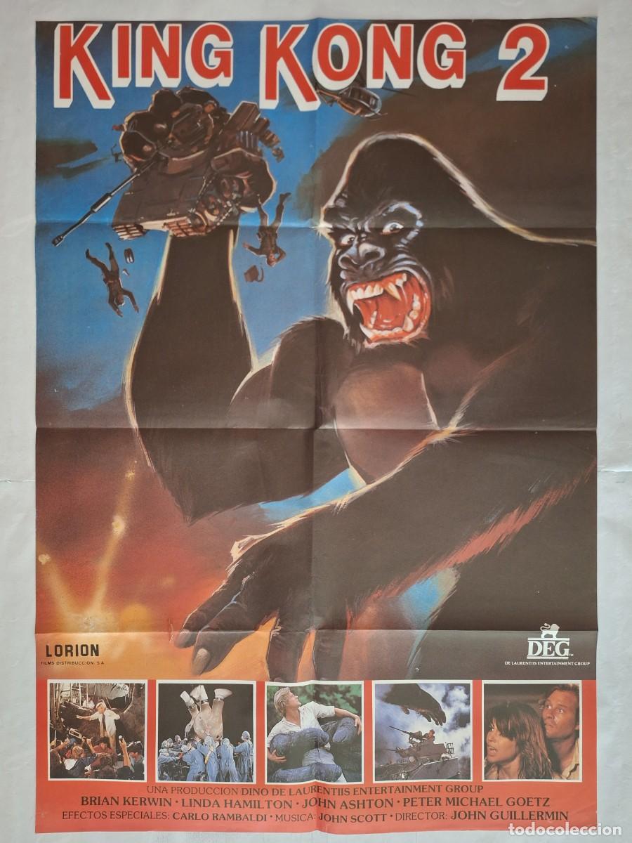 Cine: ANTIGUO CARTEL CINE KING KONG 2 LINDA HAMILTON JOHN GUILLERMIN RV C-1534