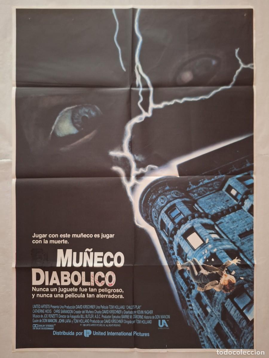 Cine: ANTIGUO CARTEL CINE EL MU&Ntilde;ECO DIABOLICO TOM HOLLAND TERROR RV C-1535