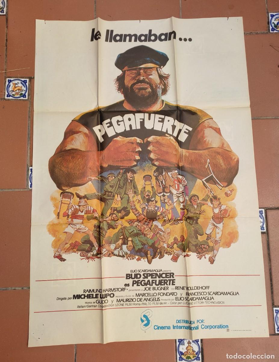 Cine: poster cartel cine Le llamaban ... Pegafuerte - Bud Spencer - 1979