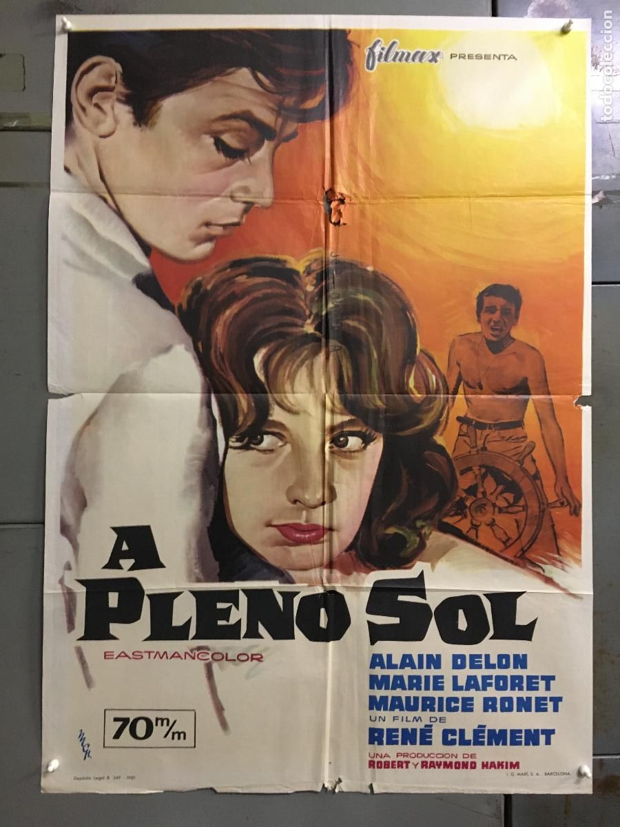Cinema: ODC C142 A PLENO SOL A PLEIN SOLEIL ALAIN DELON POSTER 70X100 ORIGINAL ESPA&Ntilde;OL