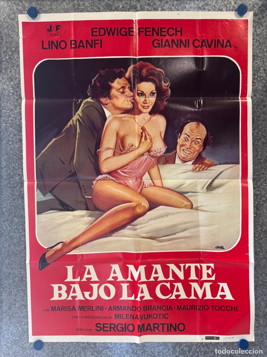 Cine: La amante bajo la cama. Lino Banfi, Gianni Cavina. A&ntilde;o 1982, POSTER ORIGINAL