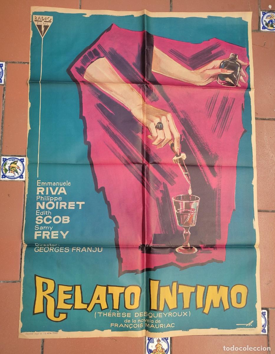 Cinema: poster cartel Relato Intimo - Dir. Georges Franju - Emmanuele Riva - Philippe Noiret - 1965
