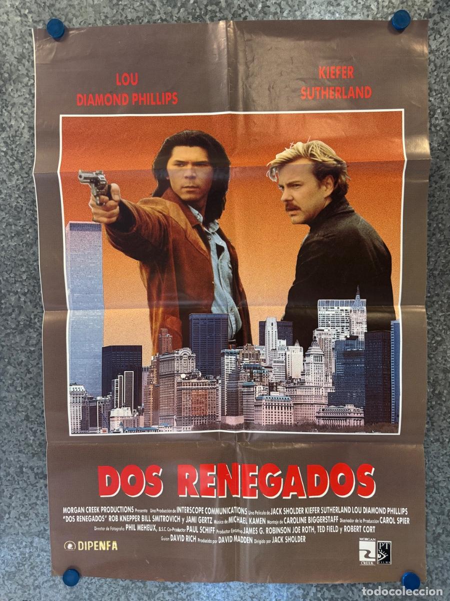 Cinema: Dos renegados, Diamond Phillips, Kiefer Sutherland, POSTER ORIGINAL