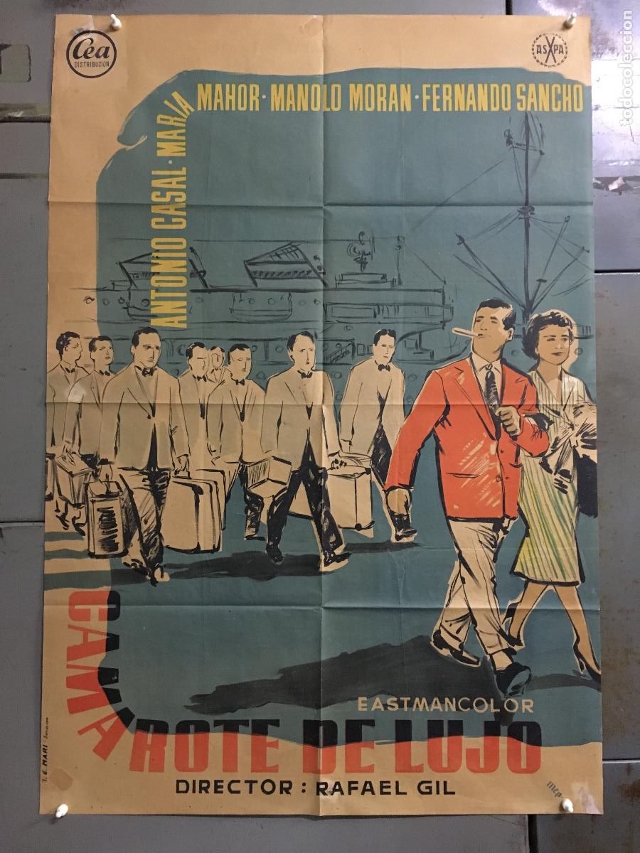 Cinema: AFK37 CAMAROTE DE LUJO ANTONIO CASAL MARIA MAHOR RAFAEL GIL MCP POSTER ORIG ESTRENO 70X100 LITOGRAFI