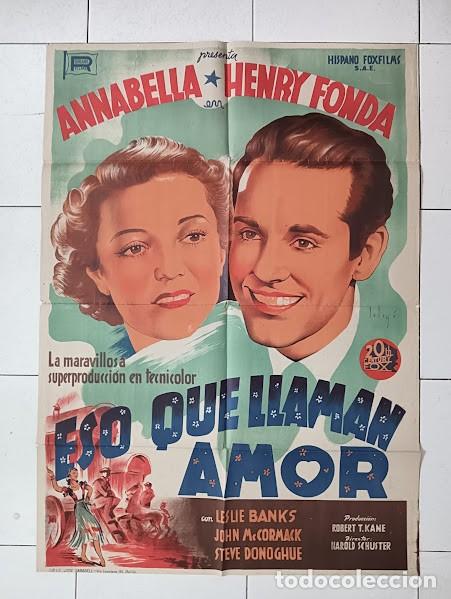 Cinema: SMP 2457 ESO QUE LLAMAN AMOR ANNABELLA HENRY FONDA SOLIGO POSTER ORIGINAL 70X100 ESTRENO LITOGRAFIA