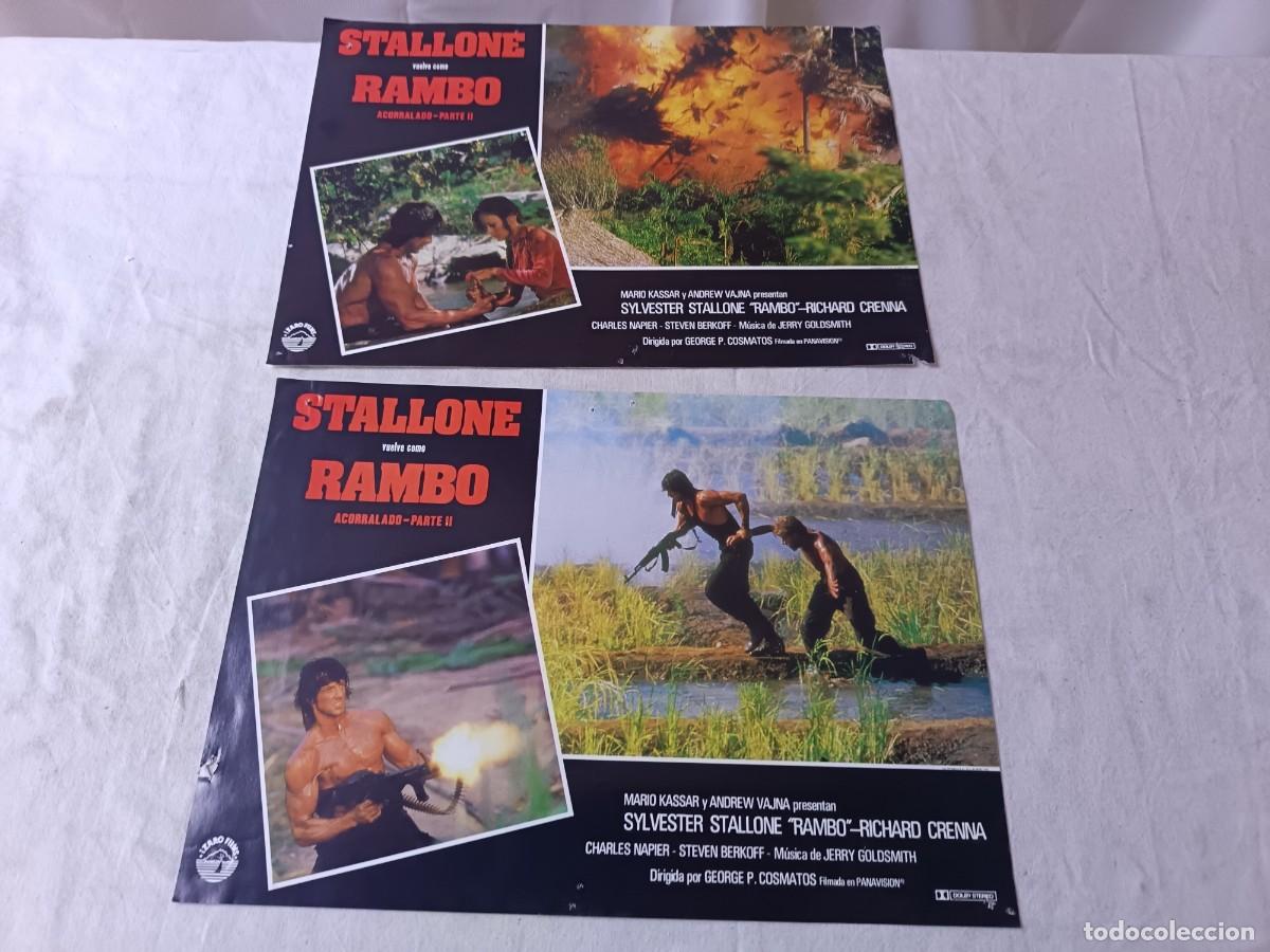 Cine: Lote de Carteleras de cine, antiguas o vintage, Rambo Acorralado (parte II)