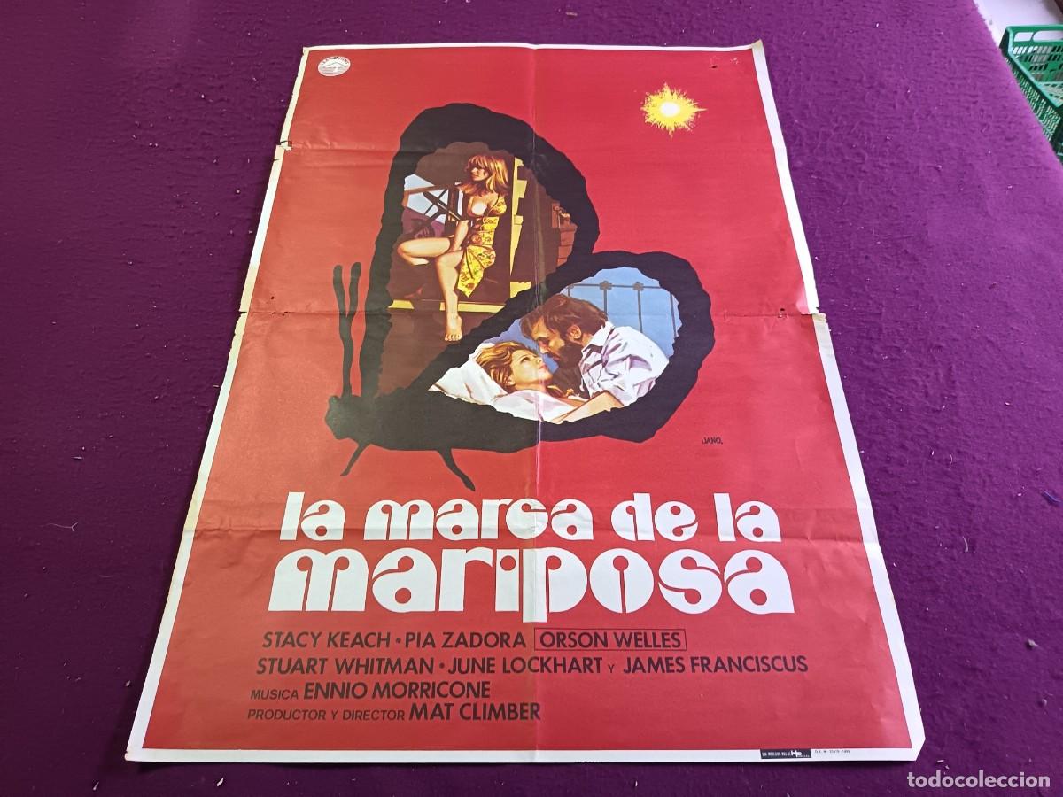 Cine: CC12, Cartel de Cine Gran Formato, La Marca de la Mariposa, unos 100 x 70 cms.