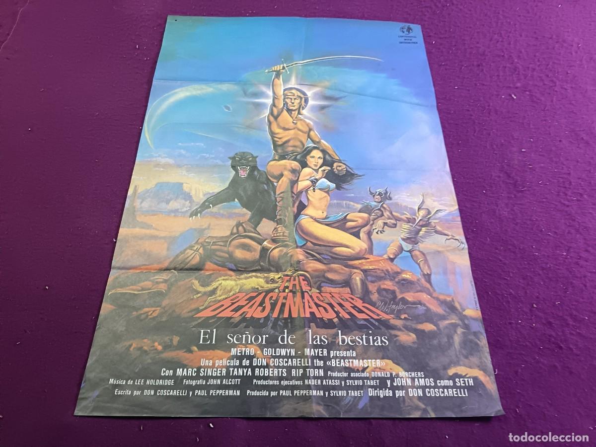 Cine: CC18, Cartel de Cine Gran Formato, The BeastMaster, El Se&ntilde;or de las Bestias, unos 100 x 70 cms.