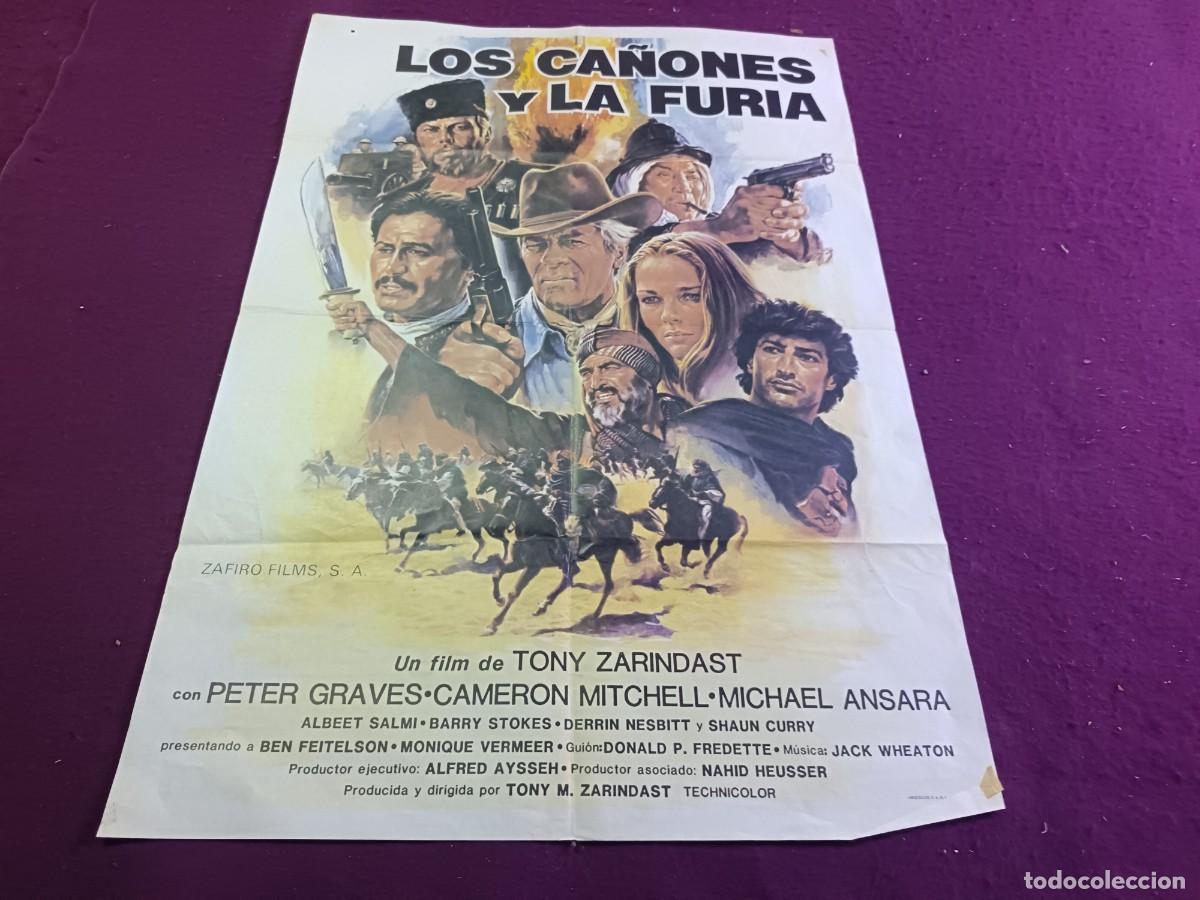 Cine: CC20, Cartel de Cine Gran Formato, Los Ca&ntilde;ones y la Furia, unos 100 x 70 cms.