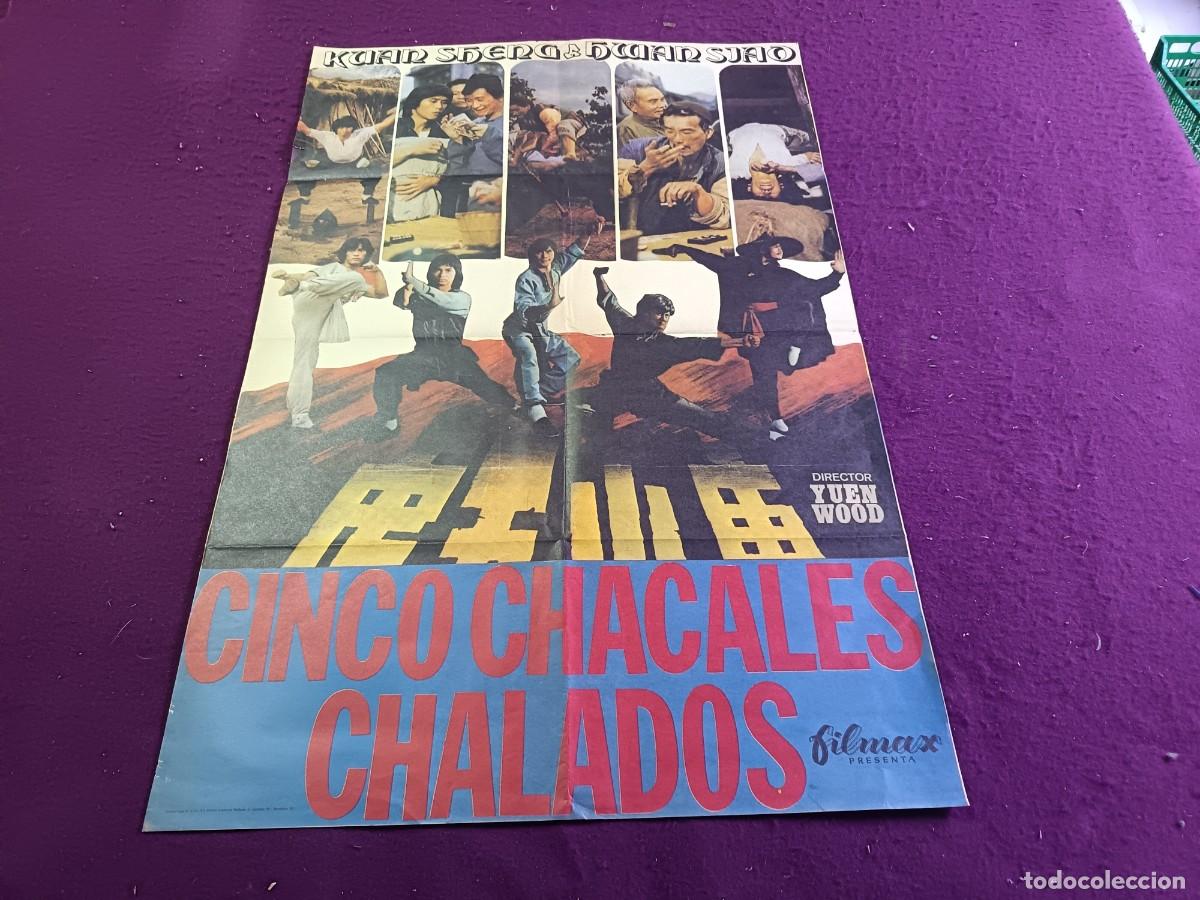 Cine: CC21, Cartel de Cine Gran Formato, Cinco Chacales Chalados, unos 100 x 70 cms.