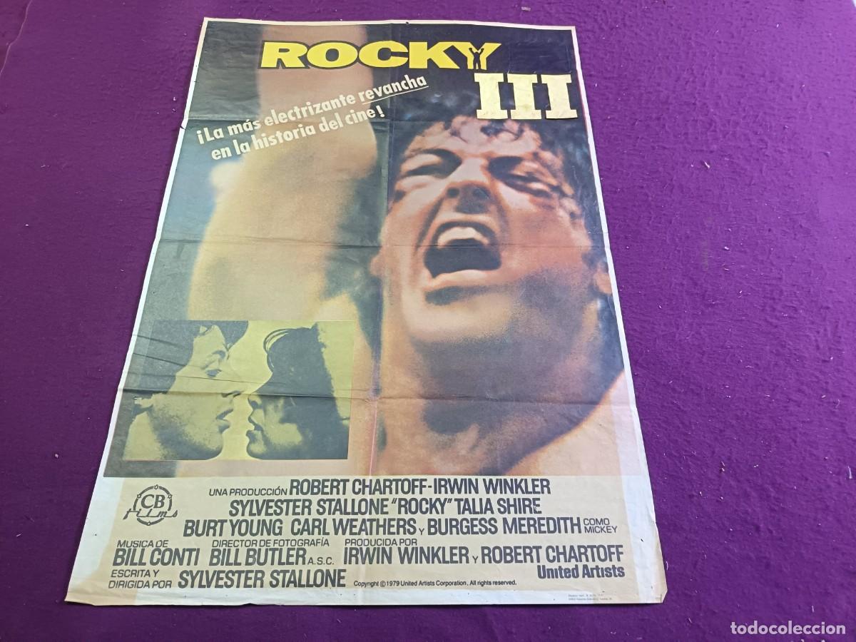 Cine: CC24, Cartel de Cine Gran Formato, Rocky III, unos 100 x 70 cms.