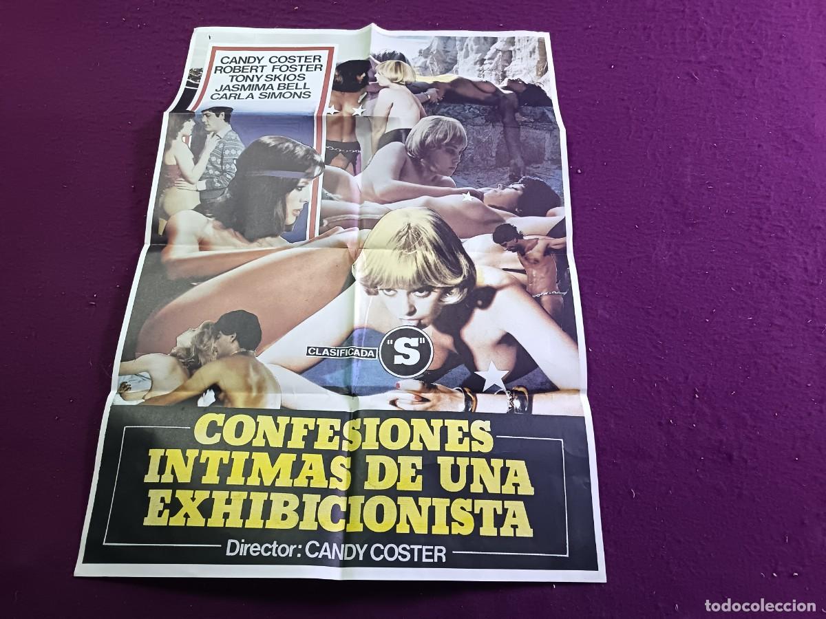 Cine: CC37, Cartel de Cine Gran Formato, Confesiones &Iacute;ntimas de una Exhibicionista, unos 82 x 58 cms.