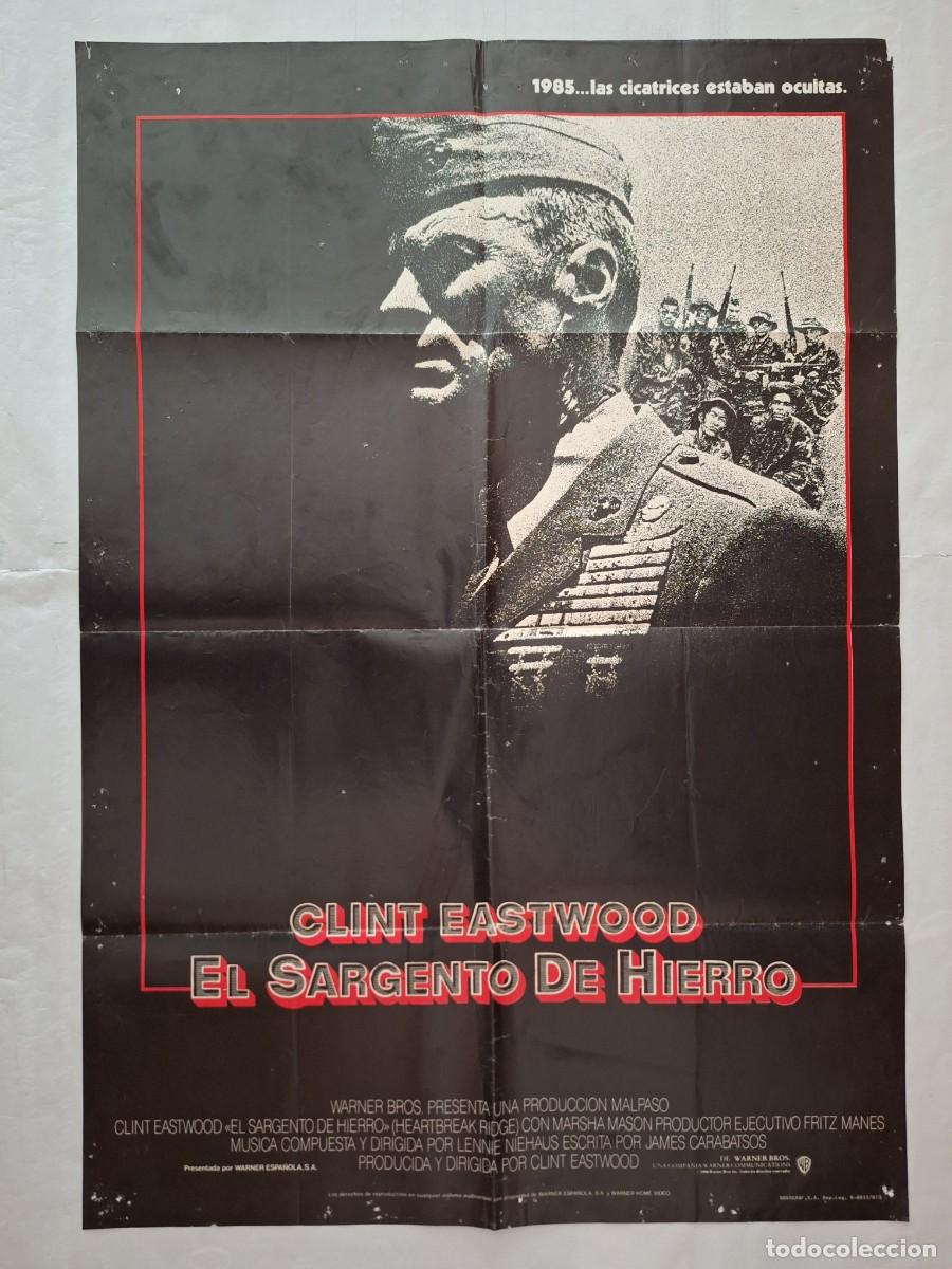 Kino: ANTIGUO CARTEL CINE EL SARGENTO DE HIERRO CLINT EASTWOOD A&Ntilde;O 1987 RV C-1543