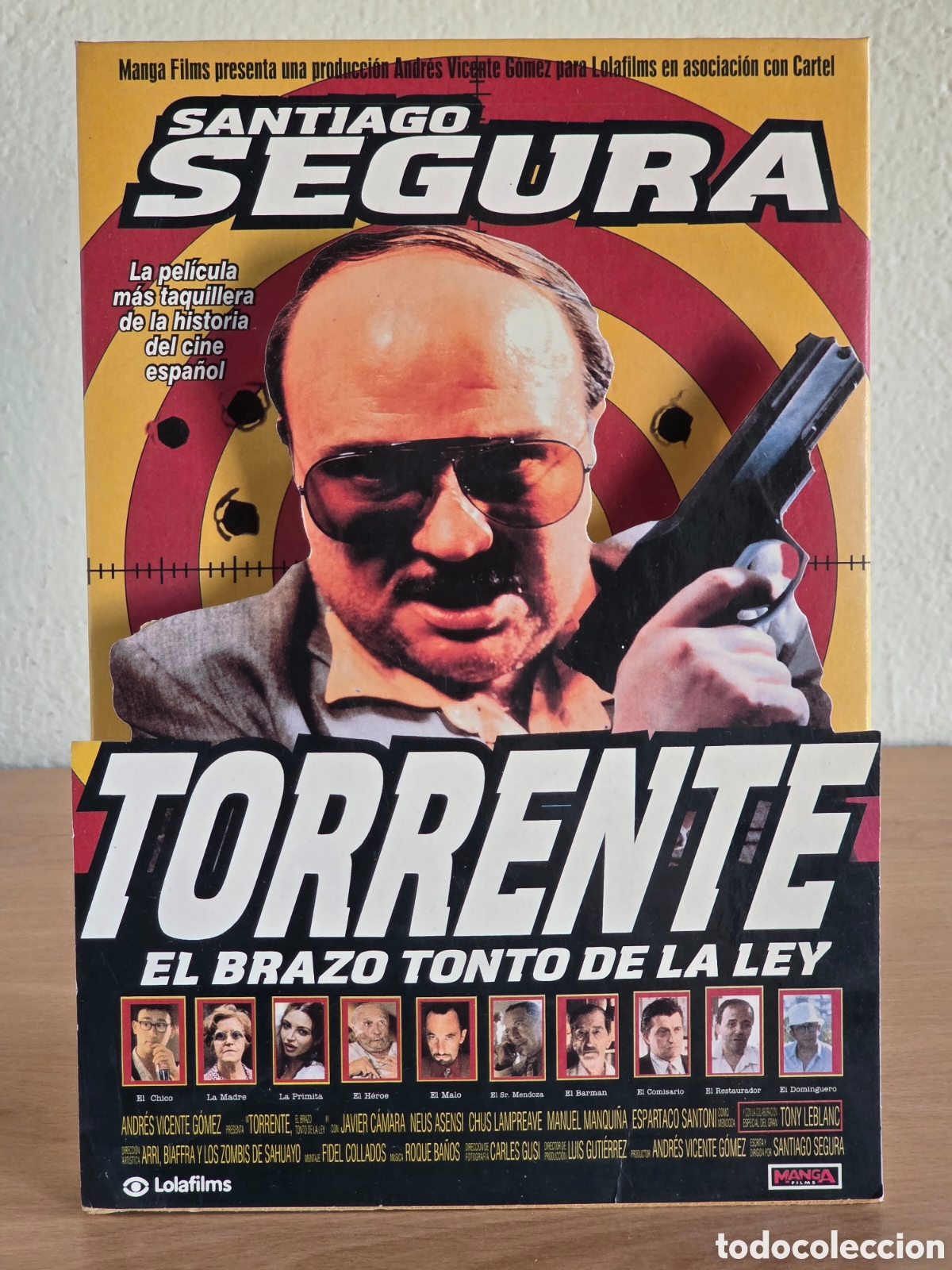 Cine: Torrente Brazo Tonto de la Ley Cartel Troquelado Publicidad Pel&iacute;cula Segura Leblanc Asensi Lampreave