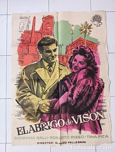 Cine: SMP 2446 EL ABRIGO DE VISON GIOVANNA RALLI MAC POSTER ORIGINAL 70X100 ESTRENO LITOGRAFIA
