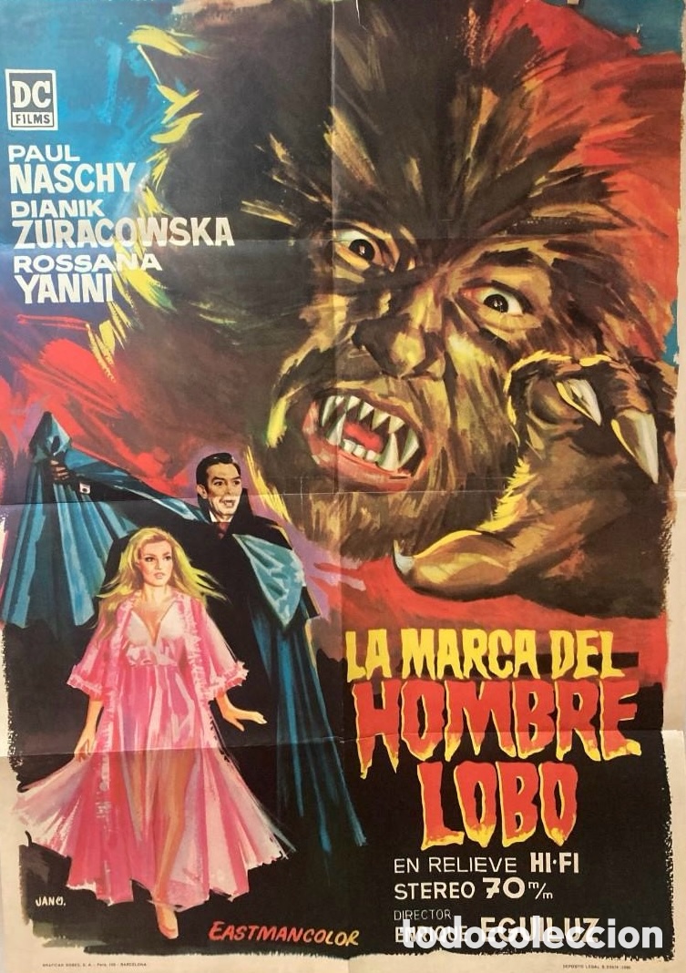 Cine: CARTEL DE CINE. LA MARCA DEL HOMBRE LOBO