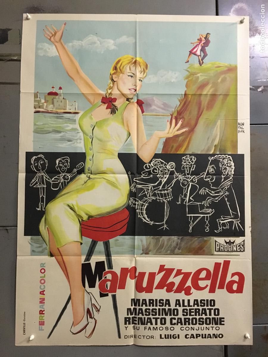 Cine: AFK49 MARUZZELLA MARISA ALLASIO POSTER ORIGINAL 70X100 ESTRENO LITOGRAFIA
