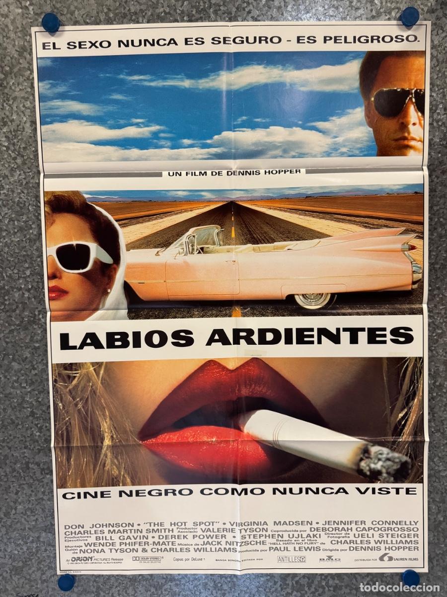 Cine: Labios ardientes, Don Johnson, Virginia Madsen, A&ntilde;o 1991, POSTER ORIGINAL