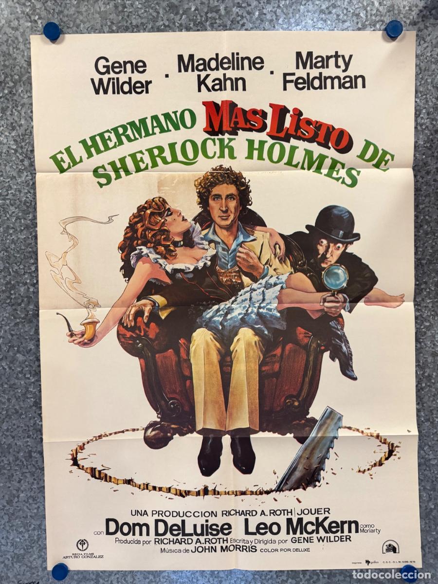 Cine: El hermano mas listo de Sherlock Holmes, Gene Wilder, Madeline Kahn, A&ntilde;o 1976, POSTER ORIGINAL