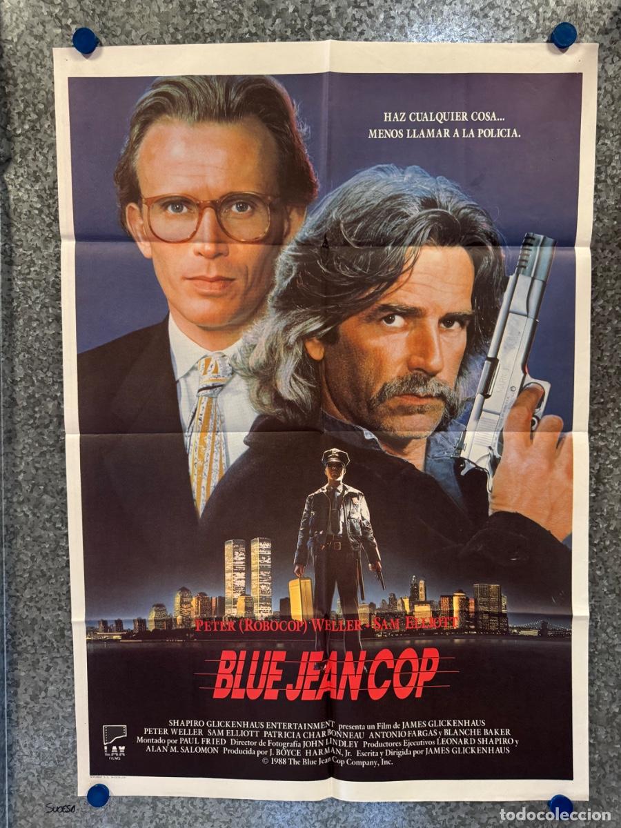 Cine: Blue Jean Cop, Peter Weller, Sam Elliott, A&ntilde;o 1989, POSTER ORIGINAL
