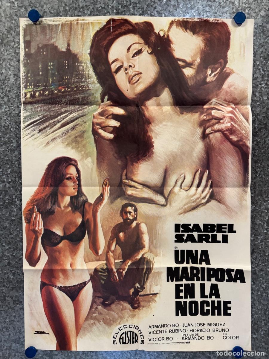 Cine: Una mariposa en la noche, Isabel Sarli, Armando Bo, POSTER ORIGINAL